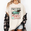 XL Ivory Cream Farm Fresh Christmas Trees Vintage Retro Santa Winter Xmas Nostalgic Holiday Comfort Colors Tee