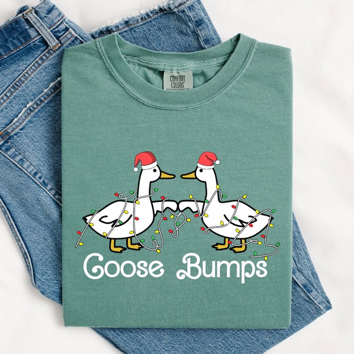 Goose Fist Bumps Christmas Santa Xmas Festive Holiday Cheer Limited Edition Comfort Colors Tee