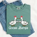 Medium Light Green Goose Fist Bumps Christmas Santa Xmas Festive Holiday Cheer Limited Edition Comfort Colors Tee