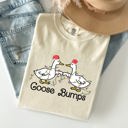 XXXL Ivory Cream Goose Fist Bumps Christmas Santa Xmas Festive Holiday Cheer Limited Edition Comfort Colors Tee