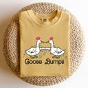 Medium Mustard Goose Fist Bumps Christmas Santa Xmas Festive Holiday Cheer Limited Edition Comfort Colors Tee