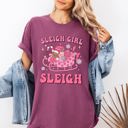  Groovy Sleigh Girl Sleigh Christmas Coffee Winter Snow Xmas Holiday Comfort Colors Tee