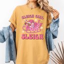 Large Mustard Groovy Sleigh Girl Sleigh Christmas Coffee Winter Snow Xmas Holiday Comfort Colors Tee