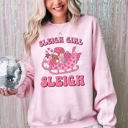XXL Light Pink Groovy Sleigh Girl Sleigh Pink Christmas Coffee Xmas Holiday Winter Snow Sweatshirt