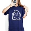  Have A Holly Jolly Christmas Holiday Classic Retro Santa Winter Xmas Comfort Colors Tee