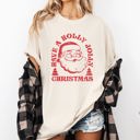 XXL Ivory Cream Have A Holly Jolly Christmas Holiday Classic Retro Santa Winter Xmas Comfort Colors Tee