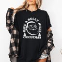 XL Black Have A Holly Jolly Christmas Holiday Classic Retro Santa Winter Xmas Comfort Colors Tee