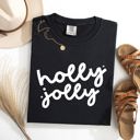 XXL Black Holly Jolly Retro Christmas Classic Winter Santa Xmas Holiday Cheer Comfort Colors Tee