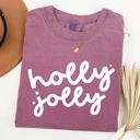 XXL Berry Red Holly Jolly Retro Christmas Classic Winter Santa Xmas Holiday Cheer Comfort Colors Tee