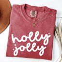 XXL Crimson Red Holly Jolly Retro Christmas Classic Winter Santa Xmas Holiday Cheer Comfort Colors Tee