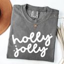 XXL Pepper Dark Gray Holly Jolly Retro Christmas Classic Winter Santa Xmas Holiday Cheer Comfort Colors Tee