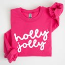 XXL Heliconia Bright Pink Holly Jolly Retro Christmas Classic Winter Santa Xmas Holiday Edition Sweatshirt