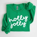 XL Irish Bright Green Holly Jolly Retro Christmas Classic Winter Santa Xmas Holiday Edition Sweatshirt