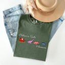 Small Moss Dark Green I Believe In Santa And Dinosaurs Sleigh Reindeer Christmas Winter Xmas Comfort Colors Tee