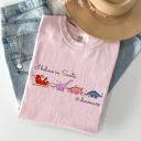 XXXL Blossom Light Pink I Believe In Santa And Dinosaurs Sleigh Reindeer Christmas Winter Xmas Comfort Colors Tee
