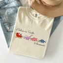 Medium Ivory Cream I Believe In Santa And Dinosaurs Sleigh Reindeer Christmas Winter Xmas Comfort Colors Tee