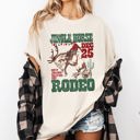 XXXL Ivory Cream Jingle Horse Rodeo Christmas Cowboy Santa Xmas Western Holiday Country Festive Vintage Comfort Colors Tee