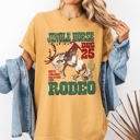 Small Mustard Jingle Horse Rodeo Christmas Cowboy Santa Xmas Western Holiday Country Festive Vintage Comfort Colors Tee