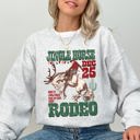 Small Ash Light Gray Jingle Horse Rodeo Christmas Cowboy Santa Xmas Western Country Holiday Sweatshirt