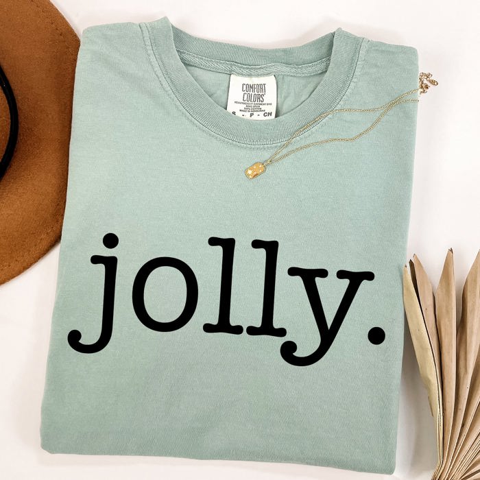 Jolly Classic Minimalist Christmas Winter Snow Santa Xmas Limited Edition Comfort Colors Tee