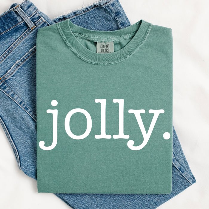 Jolly Classic Minimalist Christmas Winter Snow Santa Xmas Limited Edition Comfort Colors Tee
