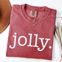 Small Crimson Red Jolly Classic Minimalist Christmas Winter Snow Santa Xmas Limited Edition Comfort Colors Tee