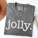 Large Pepper Dark Gray Jolly Classic Minimalist Christmas Winter Snow Santa Xmas Limited Edition Comfort Colors Tee