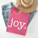 XL Crunchberry Pink Joy Classic Minimalist Christmas Winter Snow Santa Xmas Holiday Cheer Comfort Colors Tee