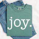 XXXL Light Green Joy Classic Minimalist Christmas Winter Snow Santa Xmas Holiday Cheer Comfort Colors Tee