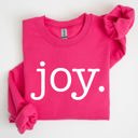 Medium Heliconia Bright Pink Joy, Classic Minimalist, Christmas, Winter, Snow, Santa Graphic Sweatshirt