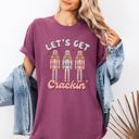 Large Berry Red Let's Get Crackin Nutcrackers Christmas Ballet Santa Winter Xmas Comfort Colors Tee