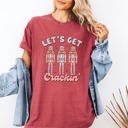 XL Crimson Red Let's Get Crackin Nutcrackers Christmas Ballet Santa Winter Xmas Comfort Colors Tee
