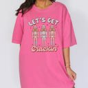 Small Crunchberry Pink Let's Get Crackin Nutcrackers Christmas Ballet Santa Winter Xmas Comfort Colors Tee