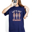 XL Navy Let's Get Crackin Nutcrackers Christmas Ballet Santa Winter Xmas Comfort Colors Tee