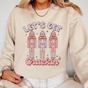 XXXL Sand Let's Get Crackin Nutcrackers Christmas Ballet Santa Winter Xmas Seasonal Sweatshirt