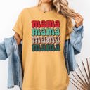  Mama Mama Mama Mama Christmas Retro Leopard Print Santa Xmas Holiday Edition Comfort Colors Tee