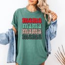 XXXL Light Green Mama Mama Mama Mama Christmas Retro Leopard Print Santa Xmas Holiday Edition Comfort Colors Tee