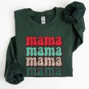 XXXL Forest Green Mama Mama Mama Mama Christmas Xmas Leopard Print Santa Retro Winter Graphic Sweatshirt
