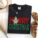 XXXL Black Merry Christmas Tree Festive Vintage Santa Xmas Cozy Nostalgic Winter Wonderland Charm Comfort Colors Tee