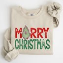 XXL Sand Merry Christmas Tree Vintage Retro Santa Xmas Whimsical Holiday Charm Classic Nordic Snowy Night Sweatshirt