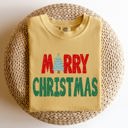XL Mustard Merry Christmas Tree Vintage Retro Winter Santa Xmas Scene For Cozy Holidays Comfort Colors Tee
