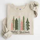 XXL Sand Merry Christmas Trees Festive Winter Snow Santa Xmas Holiday Cheer Family Gatherings Cozy Vibes Sweatshirt
