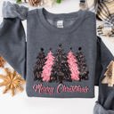  Merry Christmas Trees Winter Snow Santa Xmas Festive Holiday Family Cozy Scene Sweatshirt