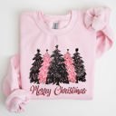  Merry Christmas Trees Winter Snow Santa Xmas Festive Holiday Family Cozy Scene Sweatshirt