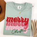 XXXL Bay Light Sage Merry Christmas Retro Classic Red Santa Winter Xmas Holiday Seasonal Comfort Colors Tee