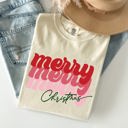 XXXL Ivory Cream Merry Christmas Retro Classic Red Santa Winter Xmas Holiday Seasonal Comfort Colors Tee