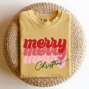 XXL Mustard Merry Christmas Retro Classic Red Santa Winter Xmas Holiday Seasonal Comfort Colors Tee