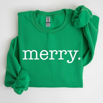 Merry Classic Minimalist Christmas Winter Snow Santa Xmas Seasonal Edition Sweatshirt