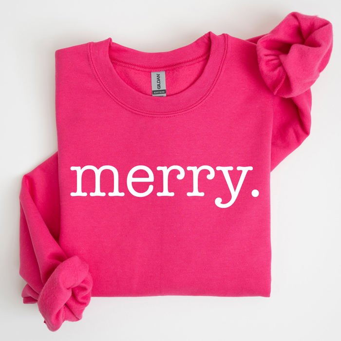 Merry Classic Minimalist Christmas Winter Snow Santa Xmas Seasonal Edition Sweatshirt