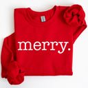 XL Red Merry Classic Minimalist Christmas Winter Snow Santa Xmas Seasonal Edition Sweatshirt
